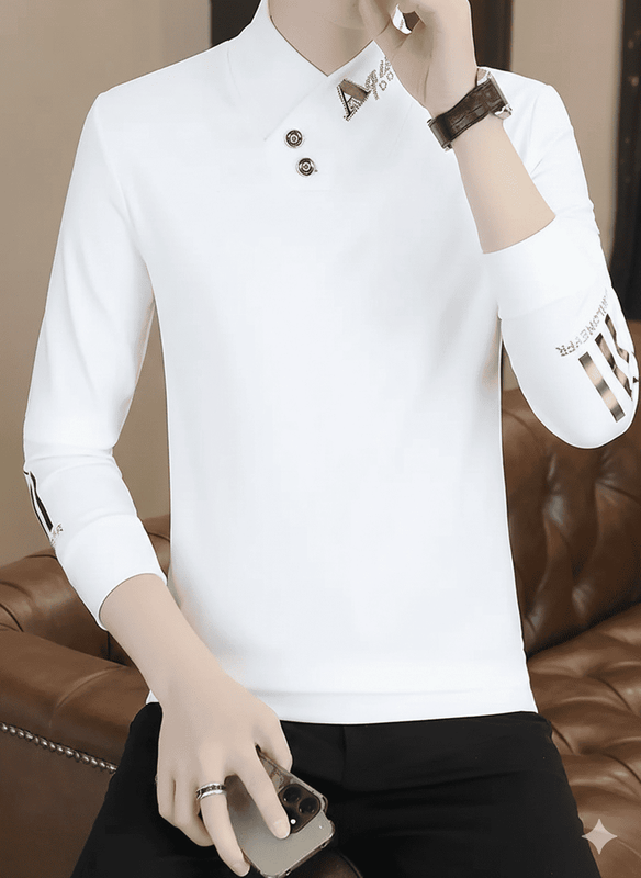 đ¤ Menâs Premium White Sweatshirtâ¨