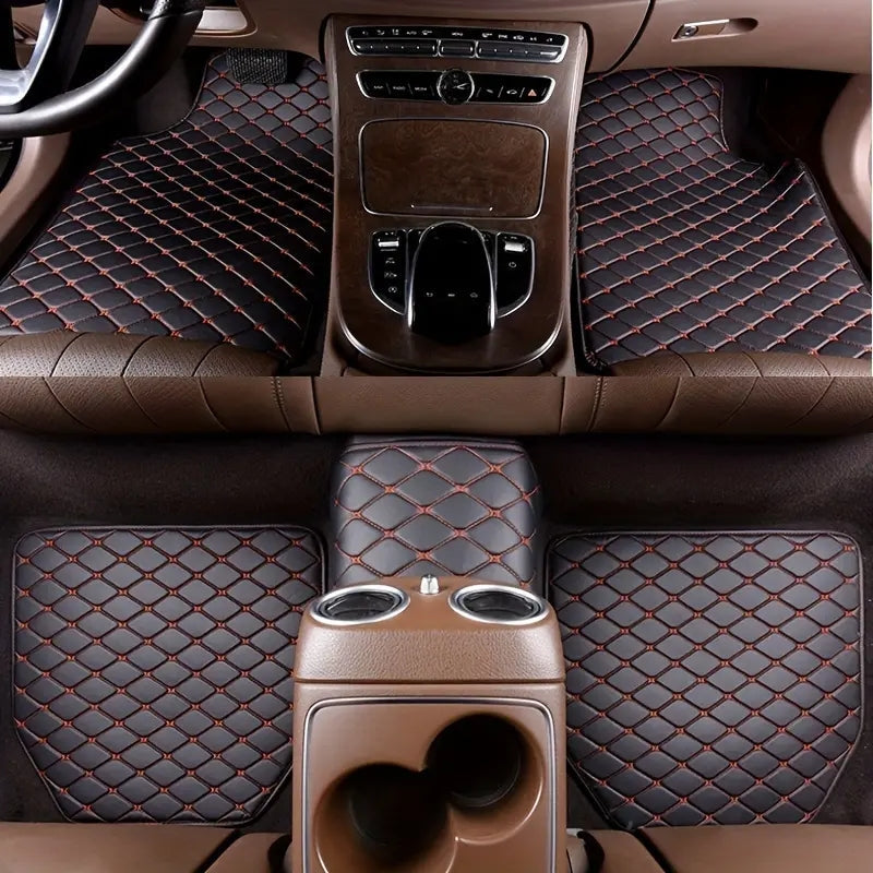 🚗✨ 5 waterproof leather car floor mats 🛡️