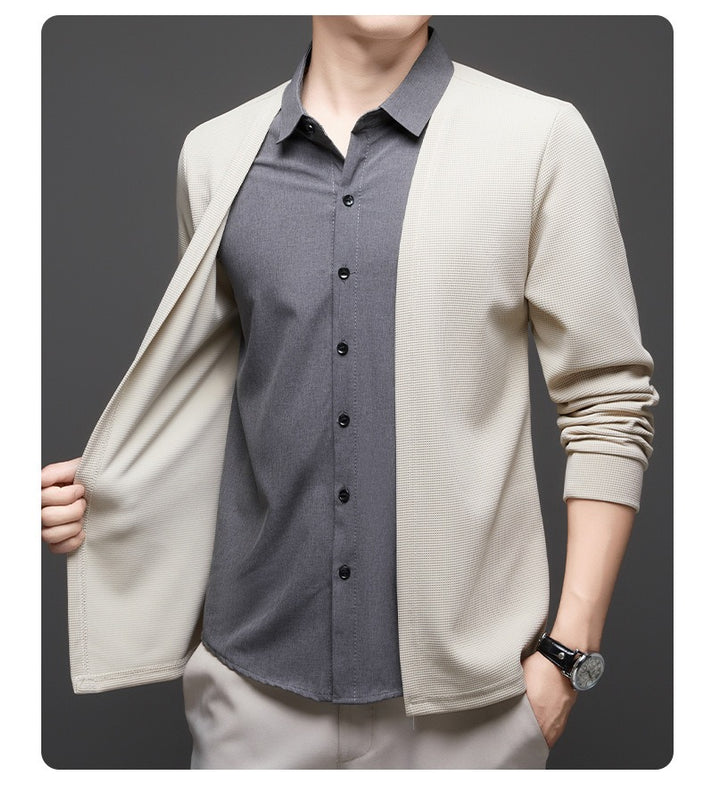 Fake-two Piece-Cardigan Professionnel Style 2026✨