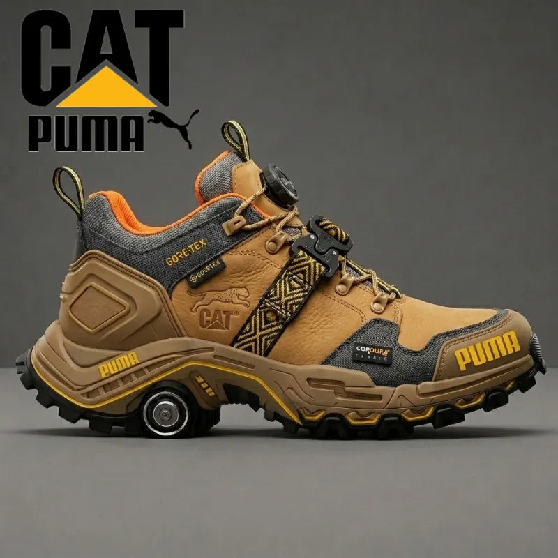 2026 New Men's Waterproof Breathable High-Top Hiking Shoes PUMA & CAT-0824-2🌧️⛰️ | Adventure-Ready 🌲✨