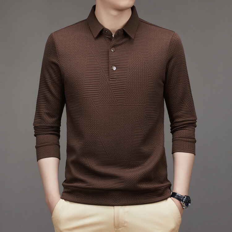 Polo White-Brown Professionnel Style 2026  ✨
