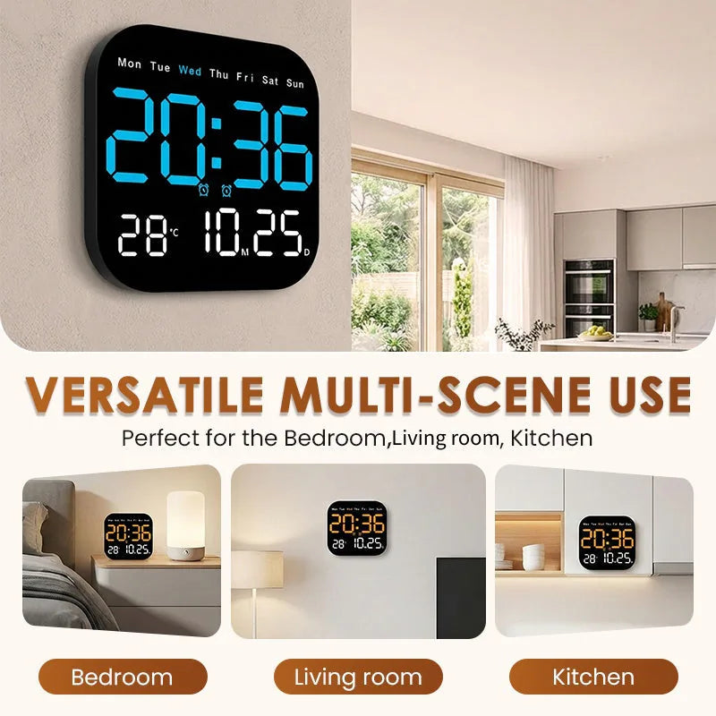 💎 2026 Multifunction Digital Alarm Clock – Large Display, Alarm, Calendar & Temperature for Home & Office 🏠⏰