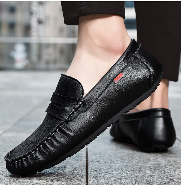 👞 Men’s Hand-Stitched Leather Casual Driving Loafers
