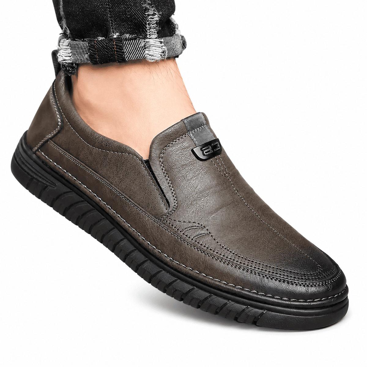 👞 Brand-Name Men's Leather Slip-On Shoes