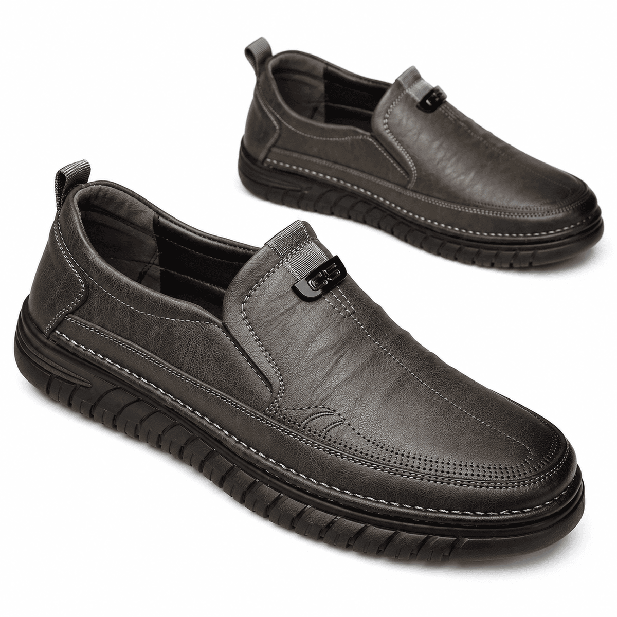 👞 Brand-Name Men's Leather Slip-On Shoes