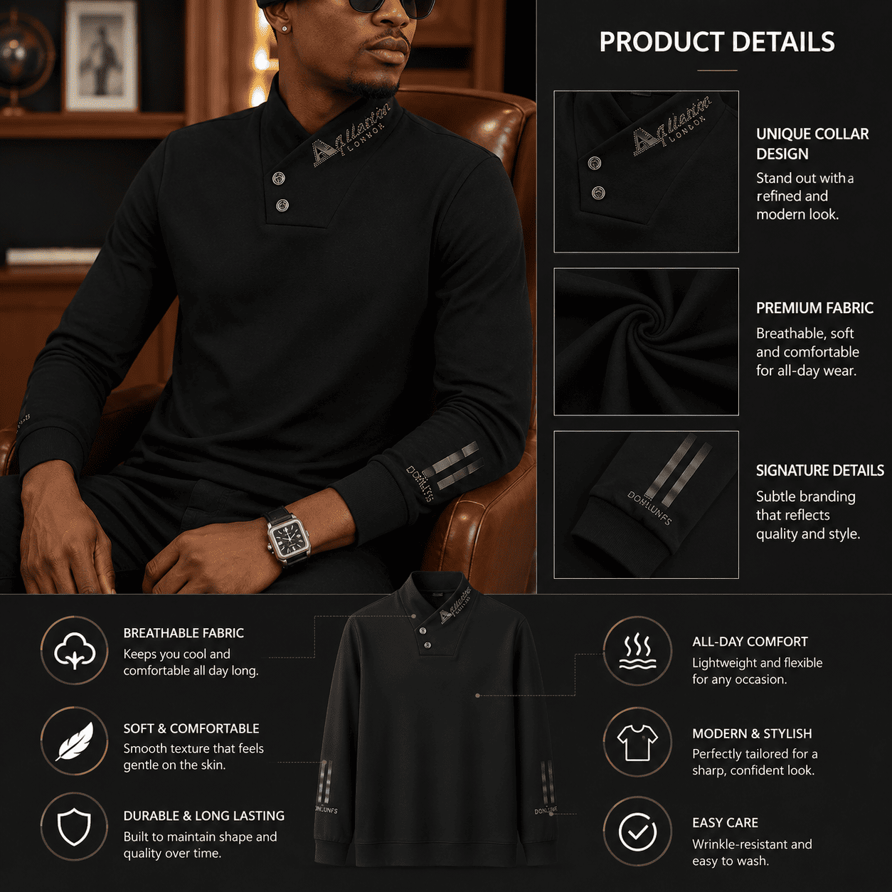 Men’s Premium Sweatshirt – Modern Elegance✨