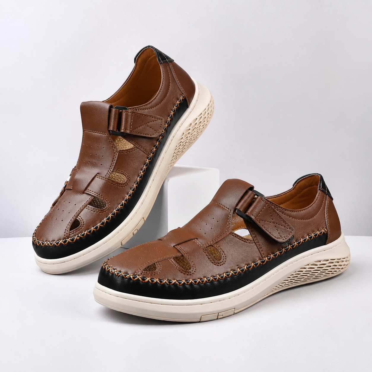 ORTAX™ Leather Comfort Sandals – Modern Style, All-Day Comfort 🤎✨