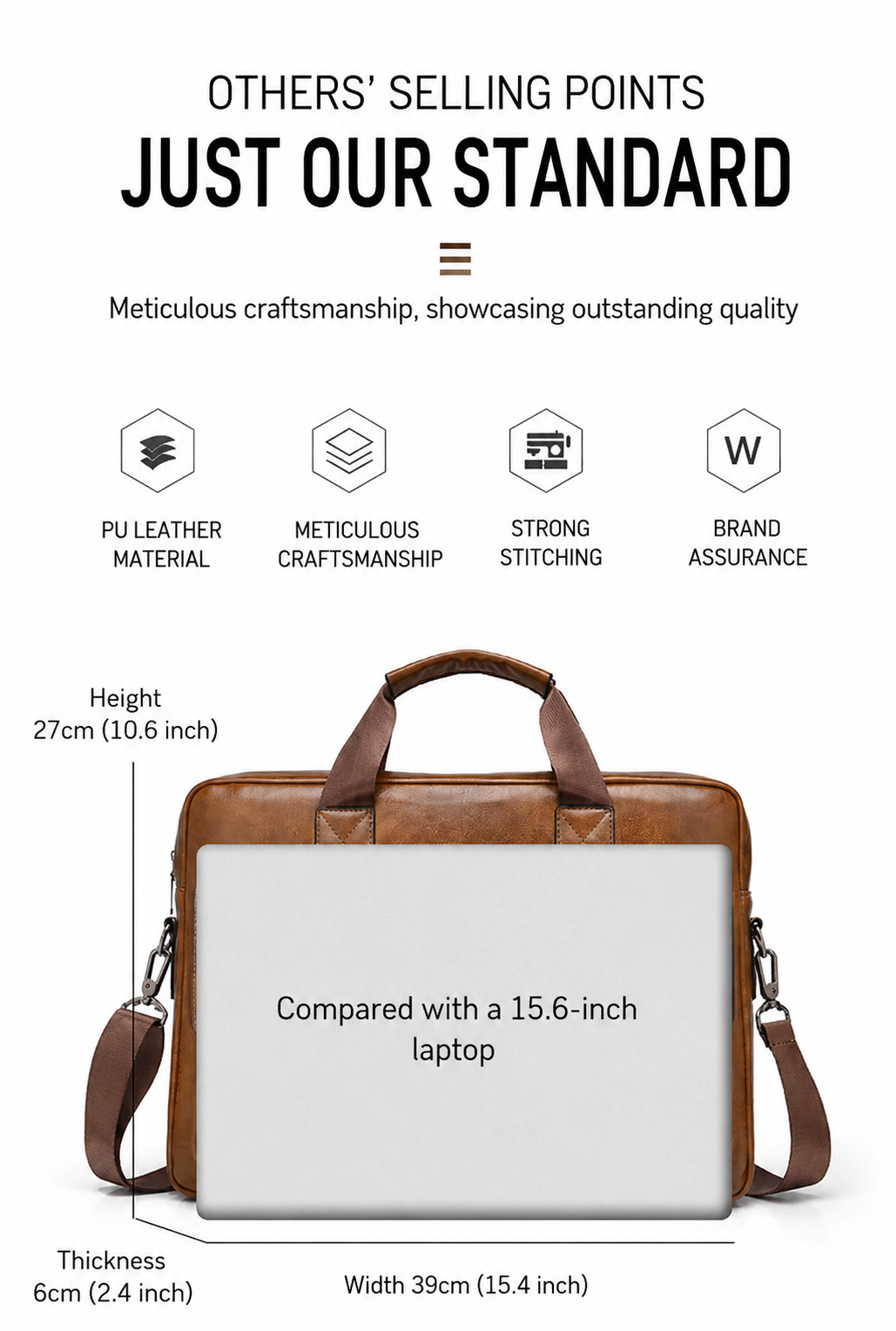 💼 WEIXIER Leather Business Briefcase