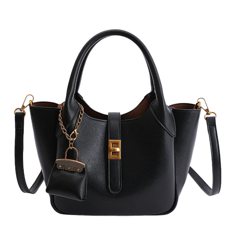 👜 Cross-Border Retro Textured Bucket Bag – 2026 New Style 🎀