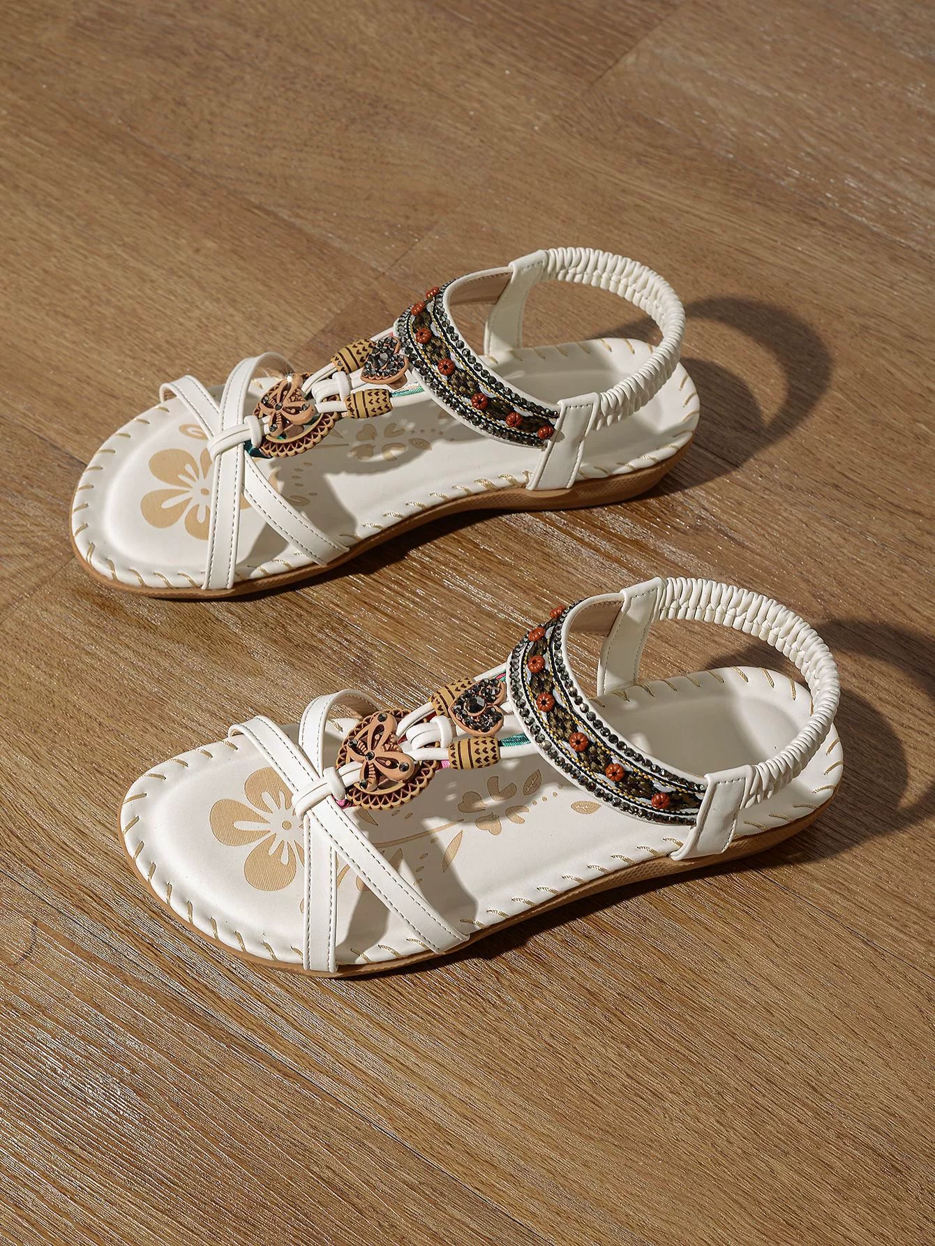 🤍 Yasirun Bohemian White Sandals for Women
