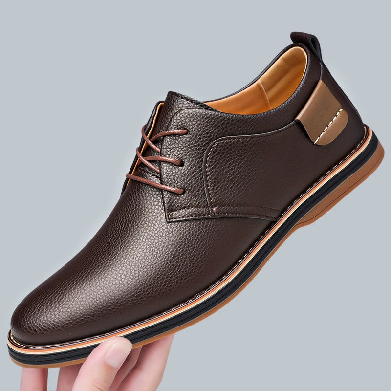 Men's Casual Leather Shoes – Soft Sole &amp; Elegant Style