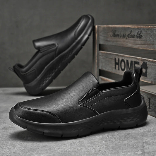 👞 Men's Waterproof Slip-On Work & Walking Shoes