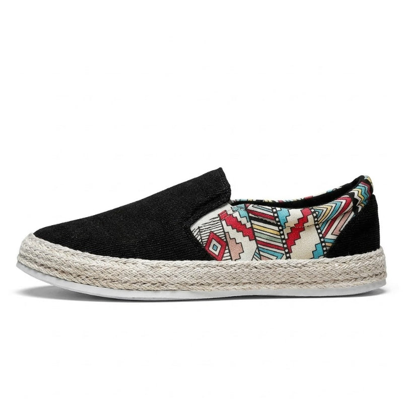 Men's Casual Geometric Print Slip-On Walking Loafers ⭐