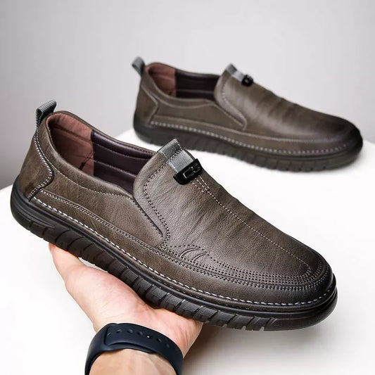 👞 Brand-Name Men's Leather Slip-On Shoes