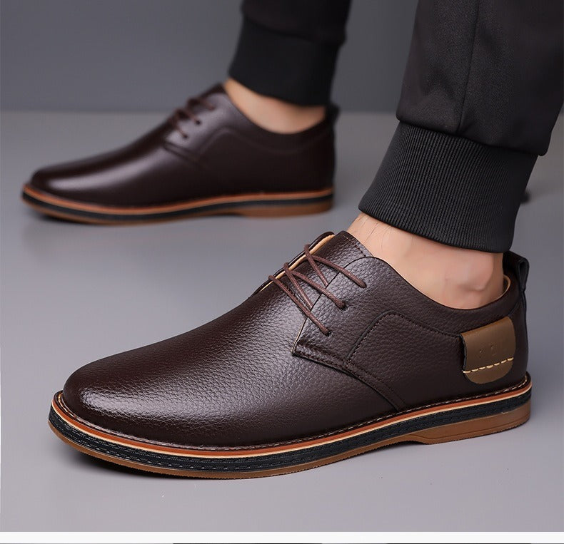 Men's Casual Leather Shoes – Soft Sole &amp; Elegant Style