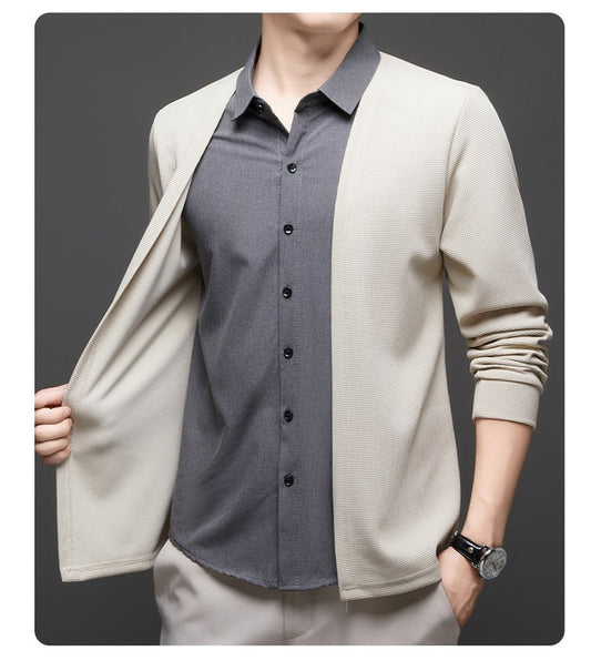 Fake-two Piece-Cardigan  Professionnel Style 2026✨