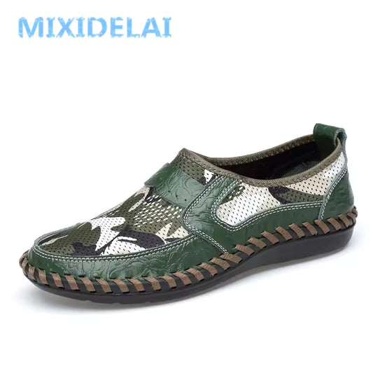 Men's Breathable Mesh Shoes Casual  Leather Fashion  2026 ⭐