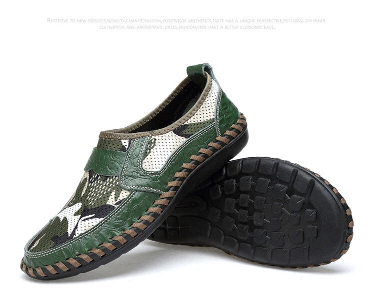 Men's Breathable Mesh Shoes Casual  Leather Fashion  2026 ⭐
